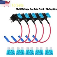 10pcs Standard Blade Fuse Adapter Holder Dual Circuit DIY ATM TAP For Car Truck