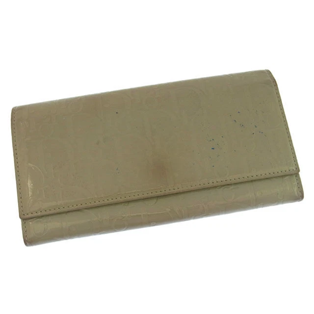 Portefeuille long marque Christian Dior fermeture éclair bi pli sortie gris Ultimate Trotter