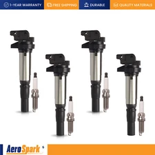 4pcs Ignition Coil & 4pcs Iridium Spark Plug for 07-10 Mini Cooper 1.6L UF598