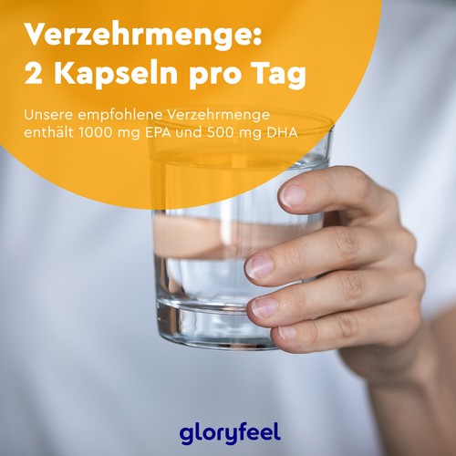 Omega 3 - Hochdosiert mit 2000mg Fischöl, 1000mg EPA & 500mg DHA - In TG-Form - Bild 6 von 9