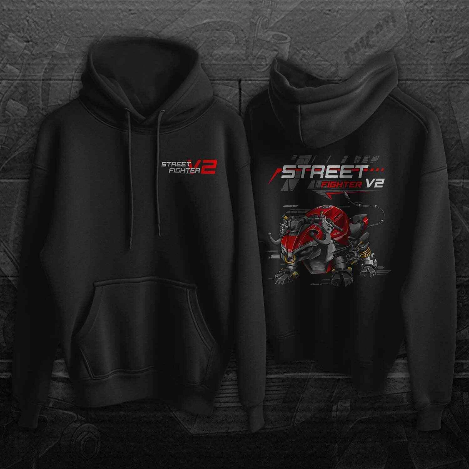 Ducati Streetfighter V2 Motorcycle Hoodie Pullover for Riders