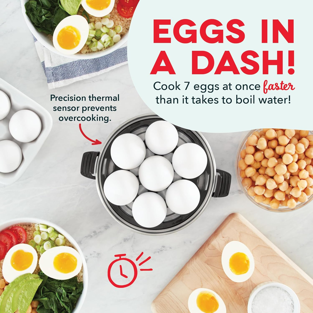 7-Cup Electric Egg Cooker for Hard Boiled Poached and Soft Eggs Fast