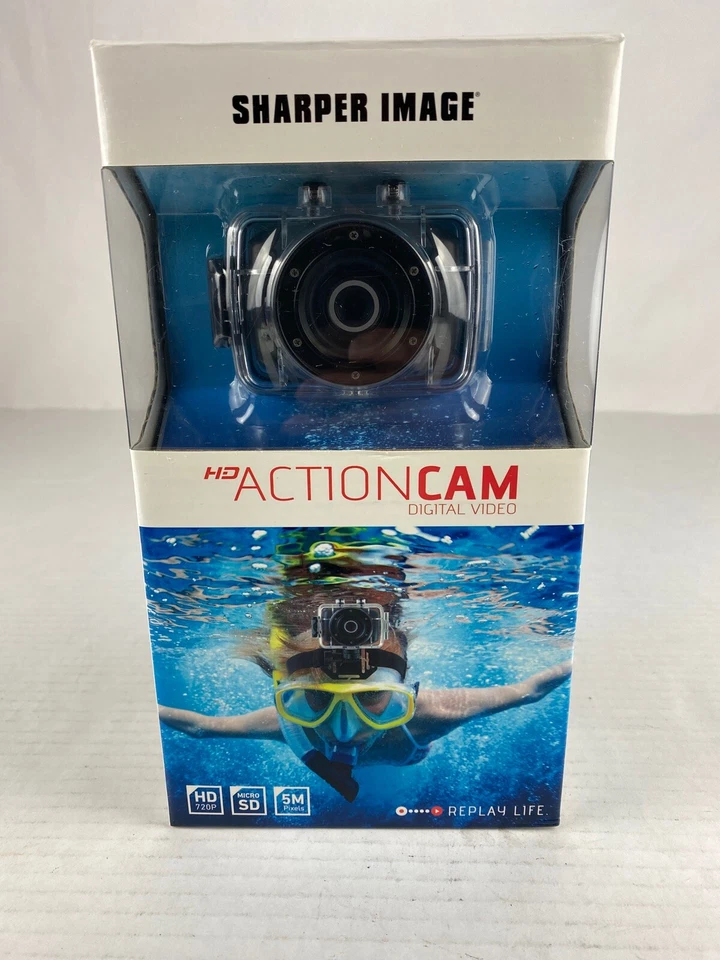 SHARPER IMAGE HD ACTION CAMERA BUNDLED WATERPROOF CASE SVC355 New Open Box. (B2) - Image 2 of 4
