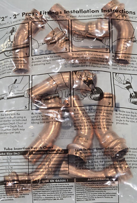 NIBCO PRESS PC606-2    1/2''   45 DEGREE ELBOW QTY 10 PER BAG