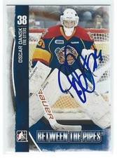 Oscar Dansk Signed 2013/14 Between The Pipes Card Vegas Golden Knights
