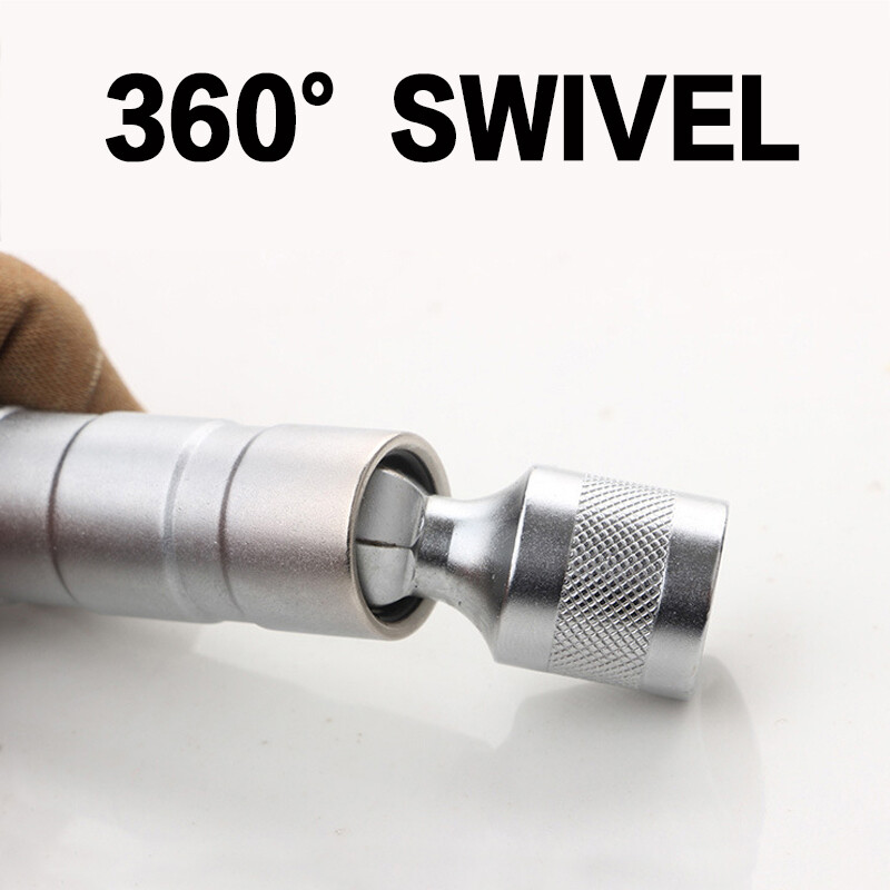 Car 14mm Magnetic Thin Walled Spark Plug Socket Remover Universal 3/8'' Drive