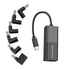PD 65W DC 5521 Female to USB C Male Power Charging Cable with 6 Converters