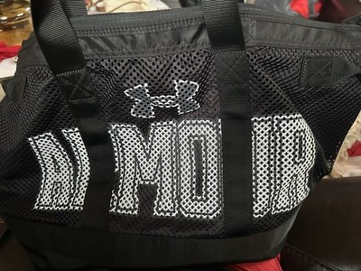 Under Armour UA Undeniable Duffle Bag 55L OSFM Black/White Zip 5 Pockets 