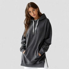 The Warmy Oversized Hoodie Dress Large Dark Gray
