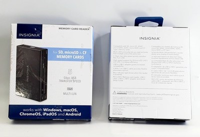 PACK OF 2  Insignia- USB-C to SD, microSD and CompactFlash Memory Card Reader