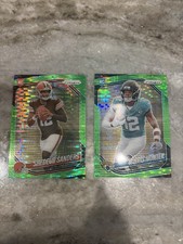 2025  Prizm - Shedeur Sanders & Travis Hunter - Rookie Cards - Neon Green Pulsar
