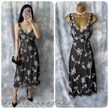 Women’s PHASE EIGHT Embroidered Midi Dress Size 12 Evening Mother of the Bride