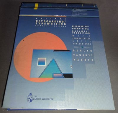 College Keyboarding Typewriting Complete Course Twelfth Edition Textbook 1990