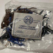 Marx Union Cavalry 10 Figures 10 Horses Recast Soldiers 1/32