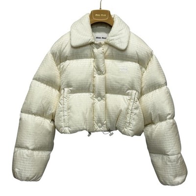 Miu Miu Crop Nylon Daunen Wattierung Jacke (55) 153746591 [U]
