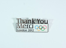 Olympic London 2012 Pin Badge Thank You Merci
