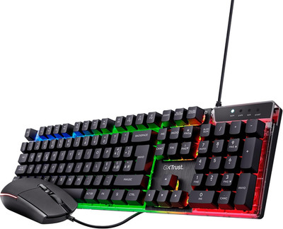 Trust Gaming GXT 838 Azor Gaming Maus Und Tastatur, Italienisches QWERTY-Layout, USB, 