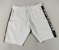 Billionaire Boys Club Shorts Mens XL White Script Zipper Pockets Logo Heavy Duty