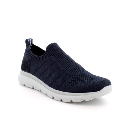 Igi&co Slip-On Sneakers Men Blue Leather Casual Shoes