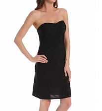 Only Hearts 3524 Second Skins Strapless Chemise 22 Inch Slip Black S 