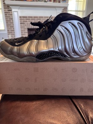 Nike Air Foamposite One Metallic Pewter Men's Sneakers Size 13 Black/Silver
