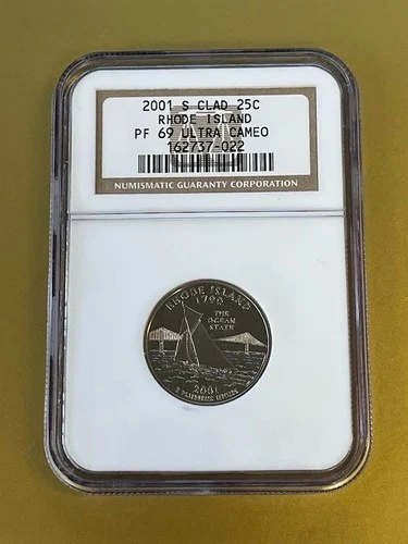 2001-S Clad Rhode Island State Quarter - NGC PF69 ULTRA CAMEO