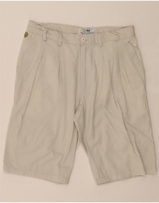 VINTAGE Herren Pegged Freizeit Shorts W30 Medium Off White CA08