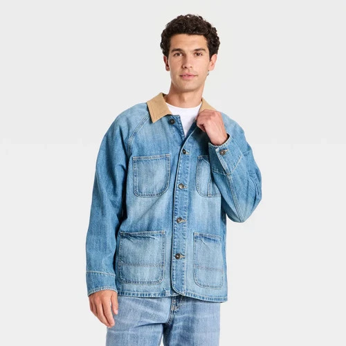 Men's Denim Chore Jacket - Goodfellow & Co - product listing photo
