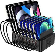 Charging Station for Multiple Devices, 16 Port USB Fast Charging Station, 175W I