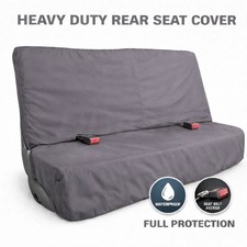 Rear Car Seat Cover Grey Waterproof Heavy Duty Back Protector For Ford