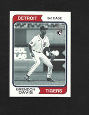 2023 Topps Heritage Brendon Davis Black & White Parallel #67 Detroit Tigers