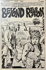 Jack Kirby - Kamandi #8 (DC) - Original art 1972. Page 5, Chapter 2 Title SPLASH