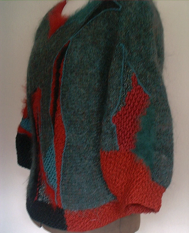 Anny Blatt Pullover  Couture Modell Vintage handgestrickt Angora Seide Effektgar - Bild 3 von 4