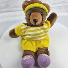 Vintage Workout Bears, 80's Style Workout Stuffed Teddy Bear 11"