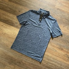 NWT Adidas Fairway JQ Polo Jacquard Print Collegiate Navy Size S Golf Business