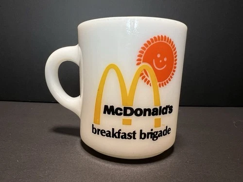 Vintage McDonald’s Breakfast Brigade Milk Glass Mug