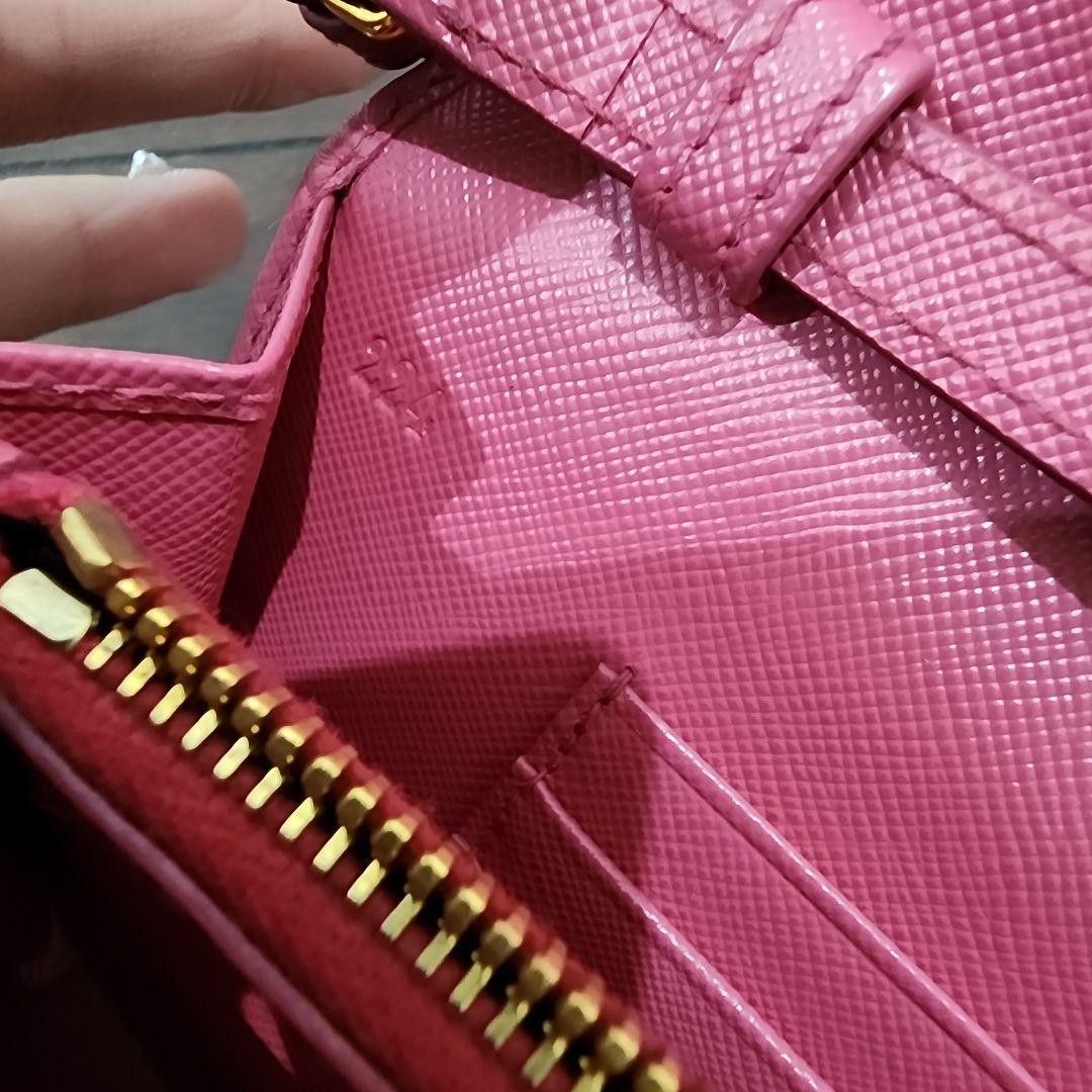 PRADA Pink Leather Wallet Shoulder Bag thumbnail 6