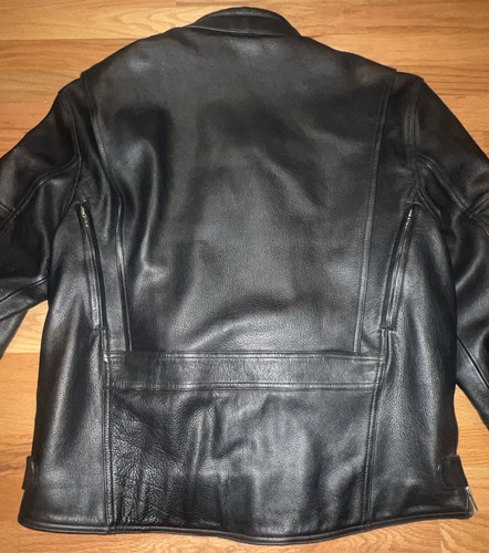 Vintage First Classic Leather Gear Black Motorcycle Moto Racer Jacket Size XL - Picture 11 of 15