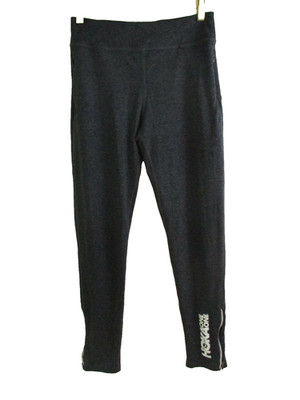 Running Rabbit Hoka one one leggings athletic running grey women's zip ankle SM