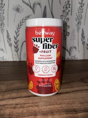 Bellway Super Fiber +Fruit Psyllium Supplement Powder, Raspberry Lemon, 18.0 OZ.