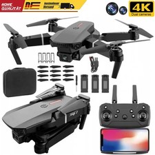 Faltbar WIFI FPV Drohne Mit 4K Kamera Mini Selfie Quadrocopter RC Drone +3 Akkus