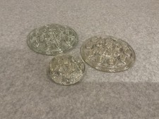 Vintage Lot Of 3 Glass Flower Frogs Large 16 And Small 11