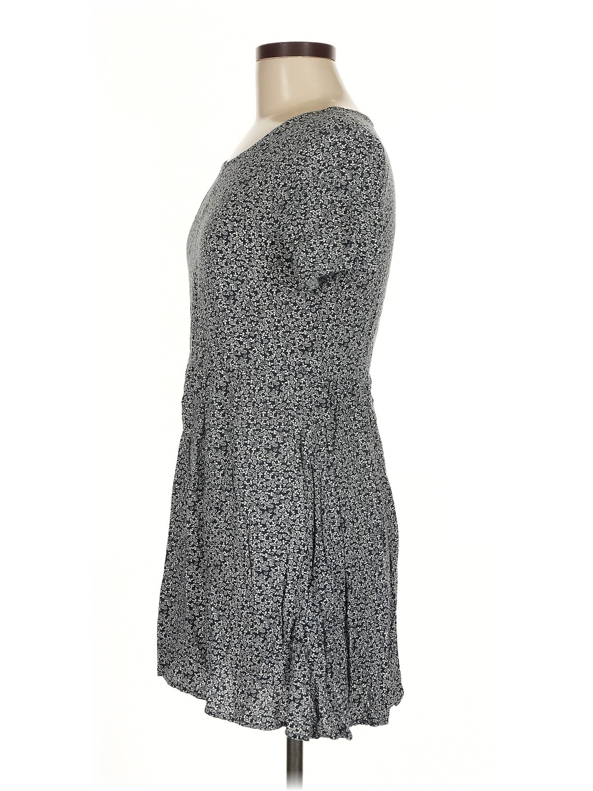 H&M Women Gray Casual Dress M thumbnail 4