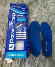 Powerstep Original Blue Full Length Insoles Men's 3-3.5 Women's 5-5.5 Box Damage