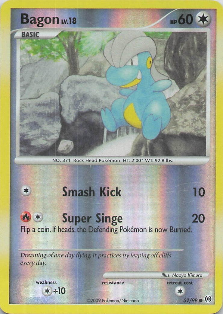 Bagon Reverse Holo Common Arceus 52/99 MP