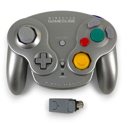 GameCube Original Nintendo Pad Wavebird Wireless + DrittherstellerEmpfänger silb