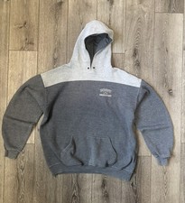 Rusty Surfboards Hoodie Mens Large Gray Two Tone Pullover Surf Skate Vintage Y2K