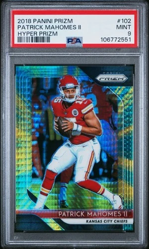 2018 Panini Prizm Patrick Mahomes II Hyper Prizm /275 PSA 9