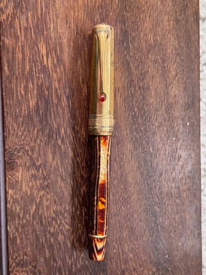 OMAS Paragon Arco Bronze Celluloid Gold Trim Fountain Pen