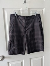 Slazenger Golf Shorts Men's 34 Black/Brown Check